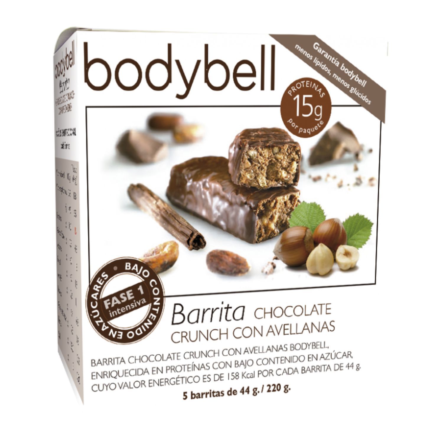Barritas Bodybell Chocolate y avellanas